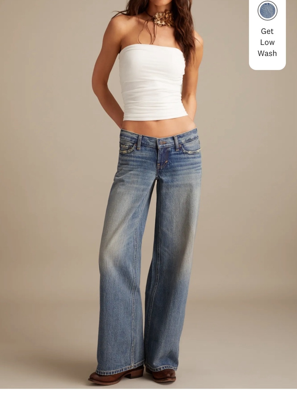 Lucky Brand Super Low-Rise Ultra Wide-Leg Jeans